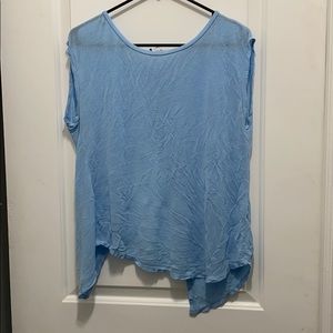 Light blue open back top